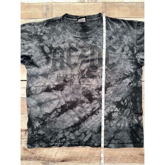 Vintage Rare 90s ACDC Back in Black Liquid Blue Band Tee | M - Picture 4 of 5